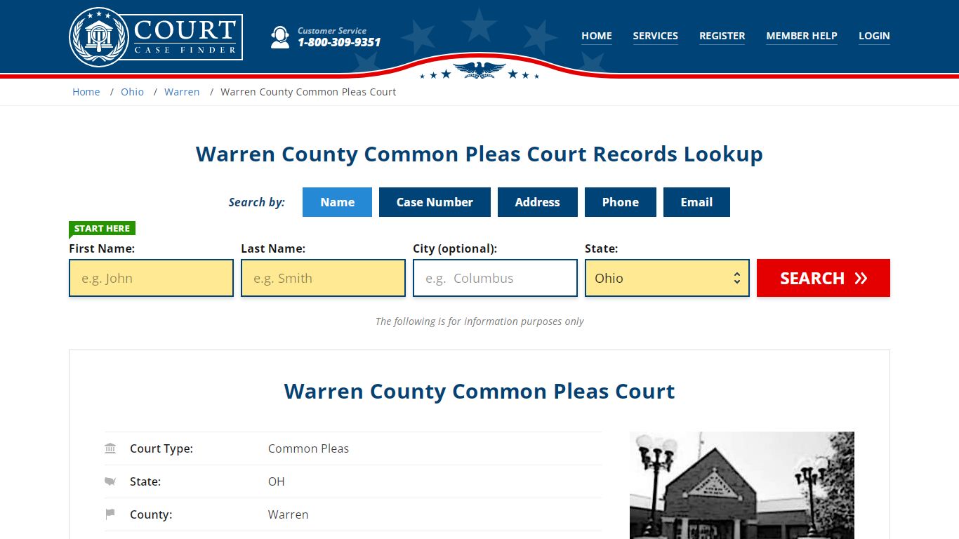 Warren County Common Pleas Court Records Lookup