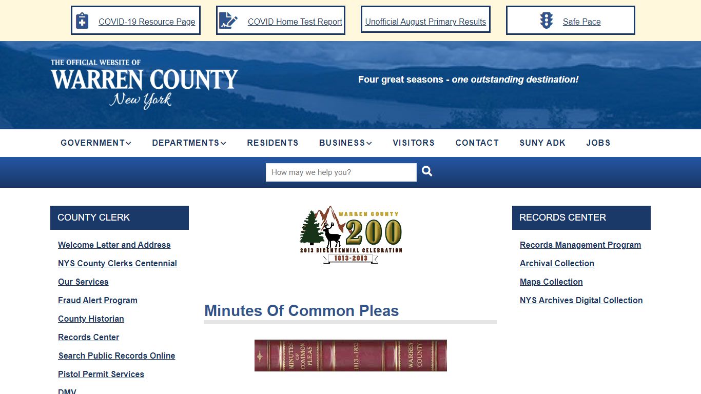 Minutes of Common Pleas | Warren County